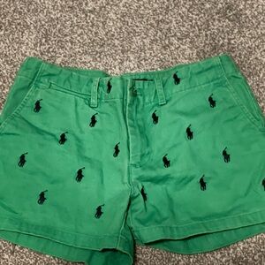 Vintage Ralph Lauren Polo Sport Green Embroidered Polo Pony Women’s Shorts